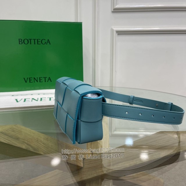 Bottega veneta高端女包 KF0015油畫藍色 寶緹嘉CAEESTTE腰包 BV經典款手工編織手包腰包胸包斜挎包  gxz1209